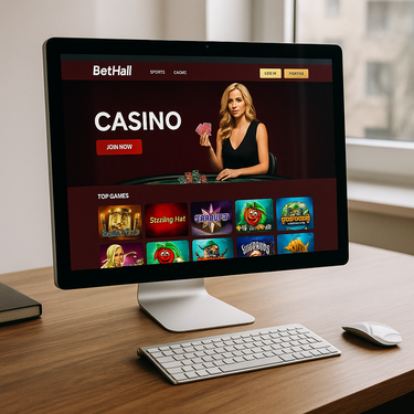 BetHall Casino Desktop Interface - Modernes Design und Benutzerfreundlichkeit